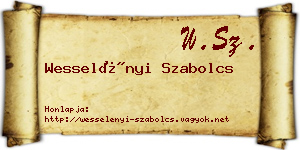 Wesselényi Szabolcs névjegykártya